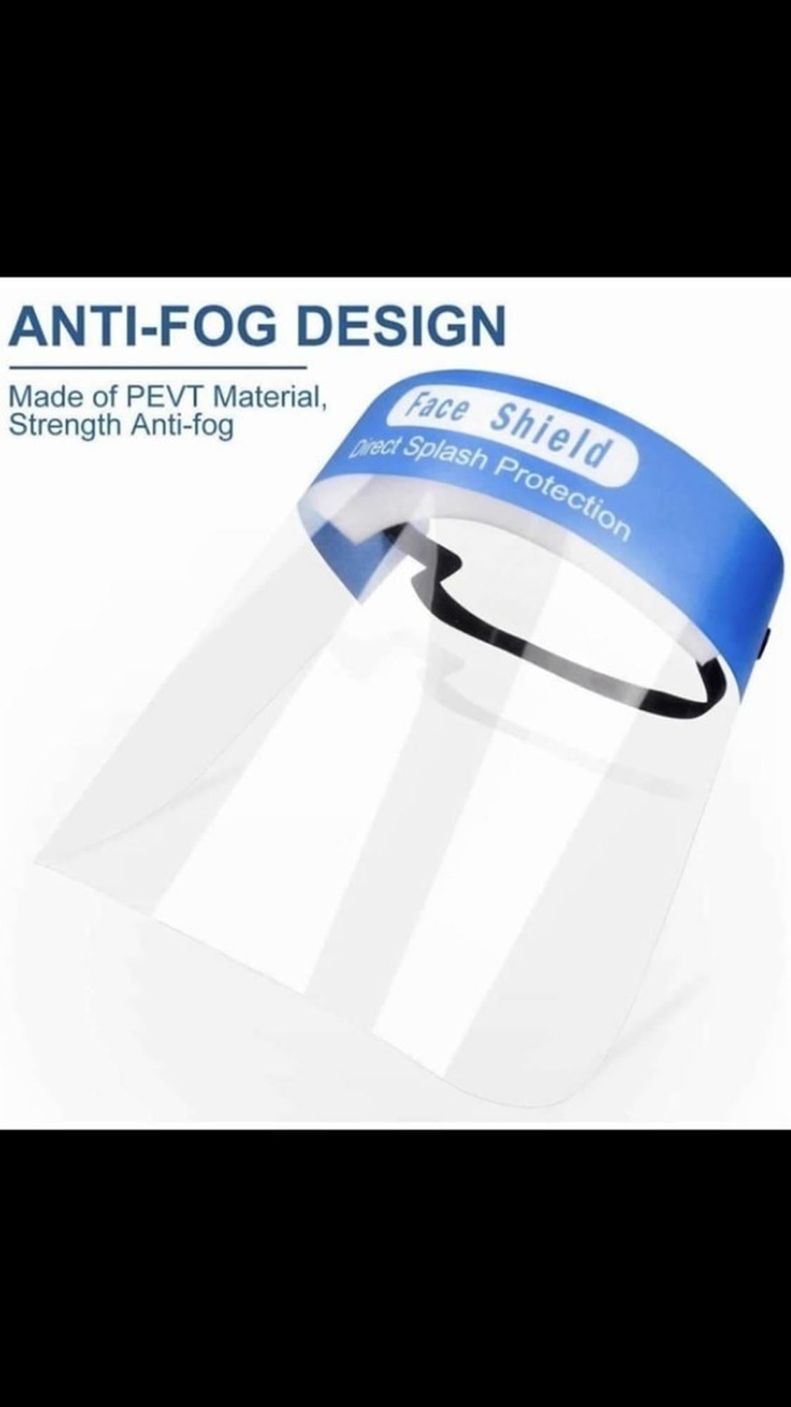 Anti Splash Protective Face Shields - 5 Pack