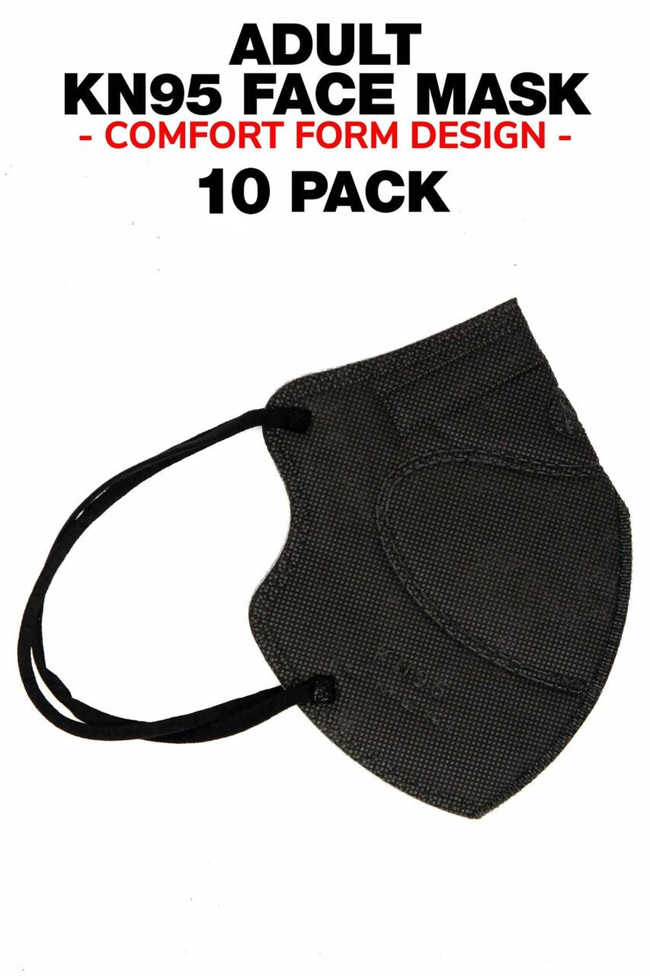 10 Pack - KN95 Face Mask - Comfort Fit - Individually Sealed