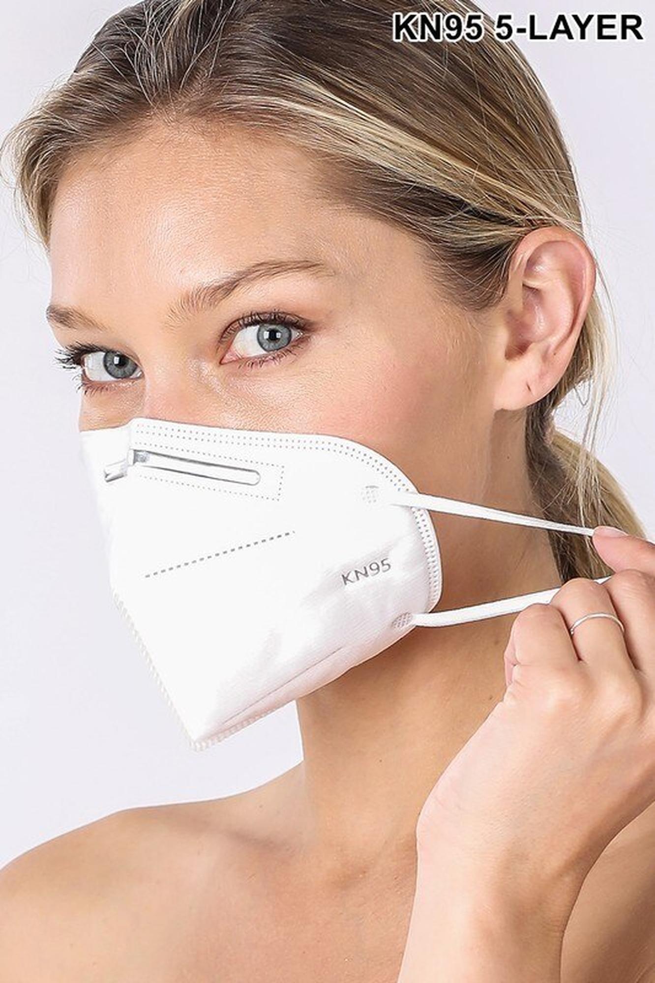 10 Pack - KN95 Face Mask - 5 Layer - Individually Wrapped