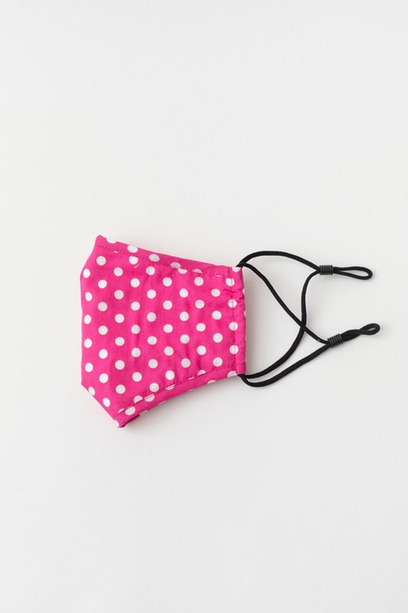 Polka Dot Fashion Face Mask with Built In Filter and Nose Bar