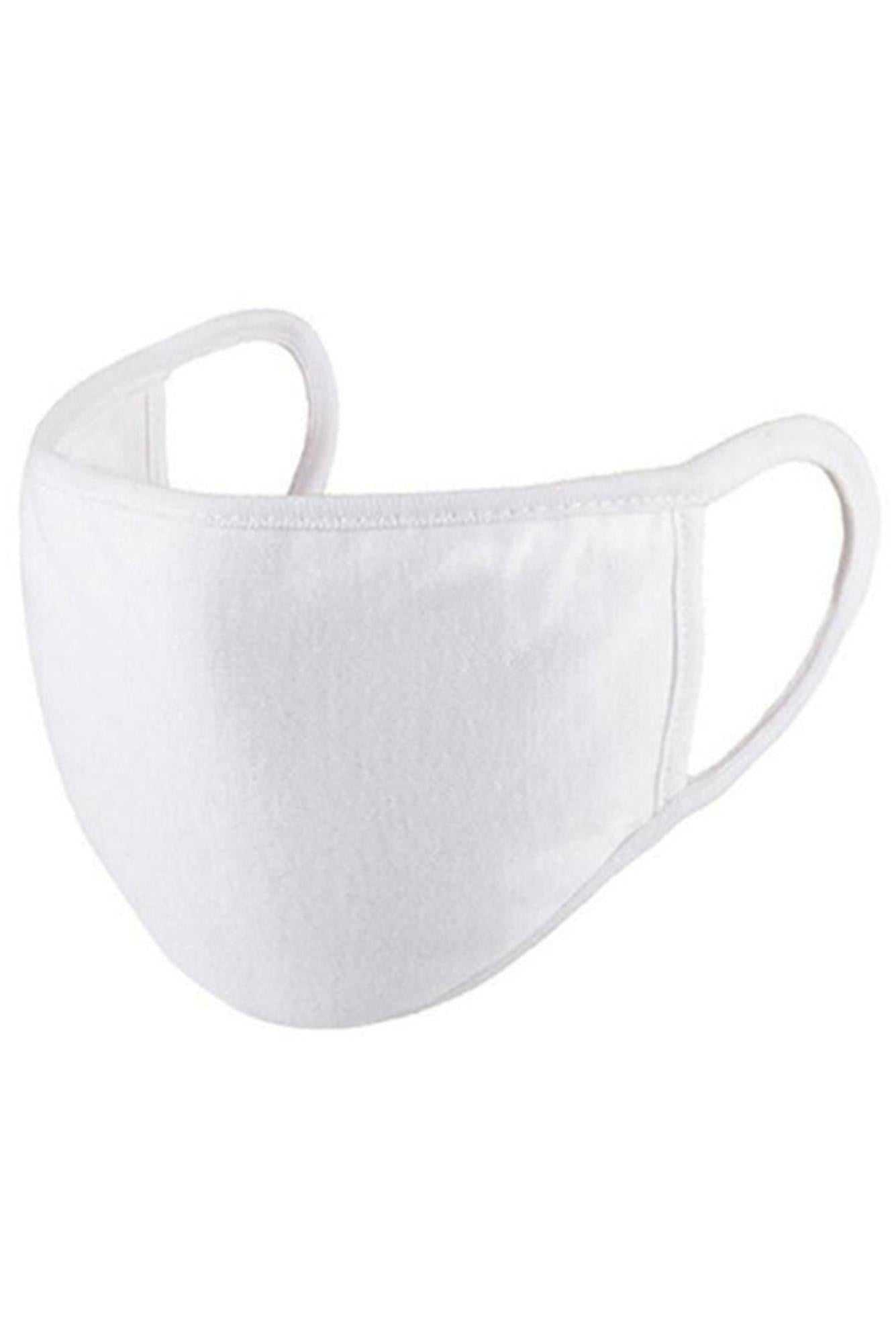 White face mask on a white background