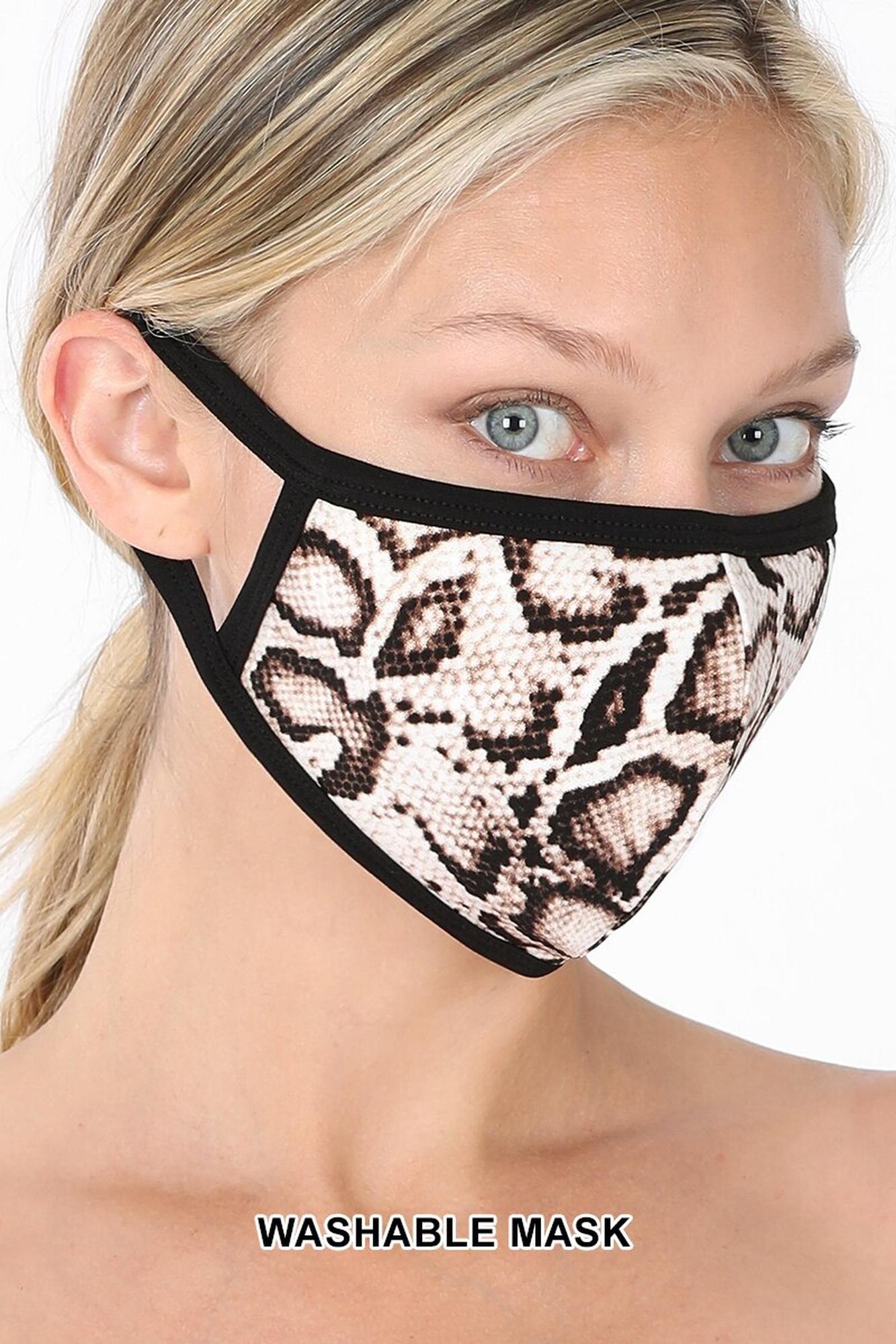 Snakeskin Face Mask - Imported