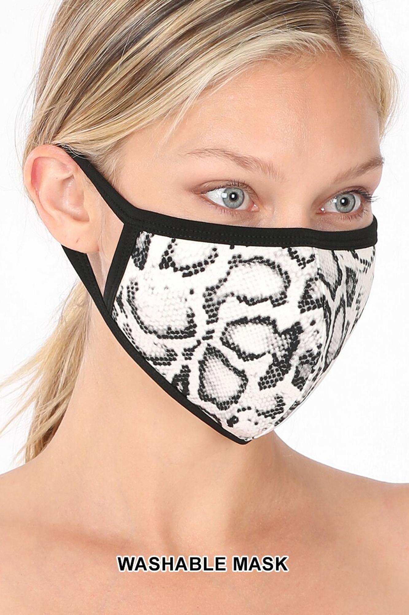 Snakeskin Face Mask - Imported