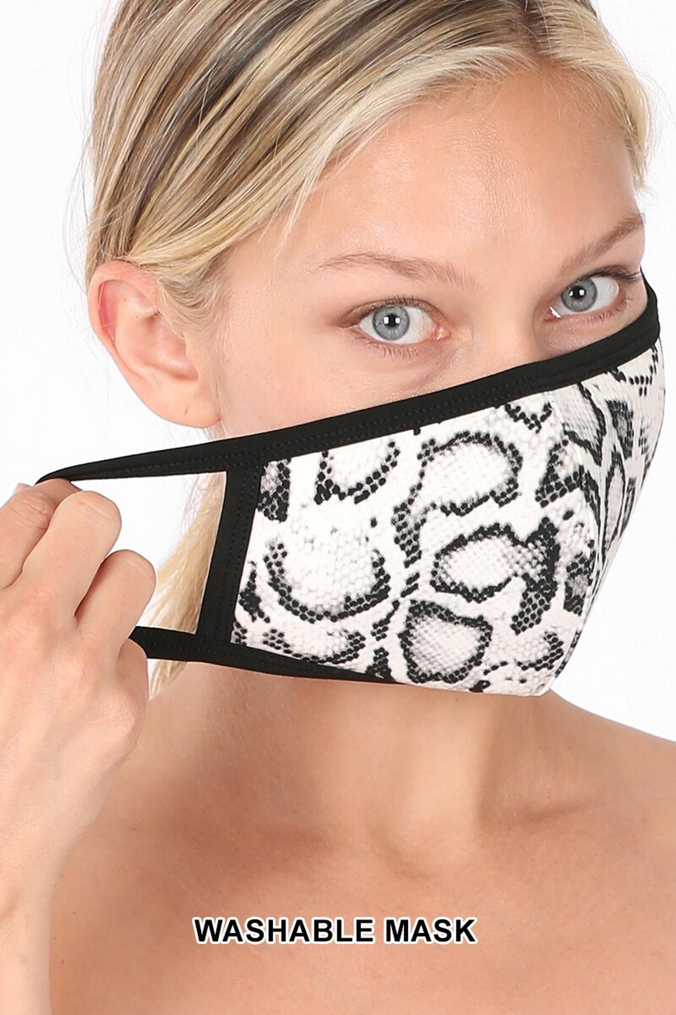 Snakeskin Face Mask - Imported