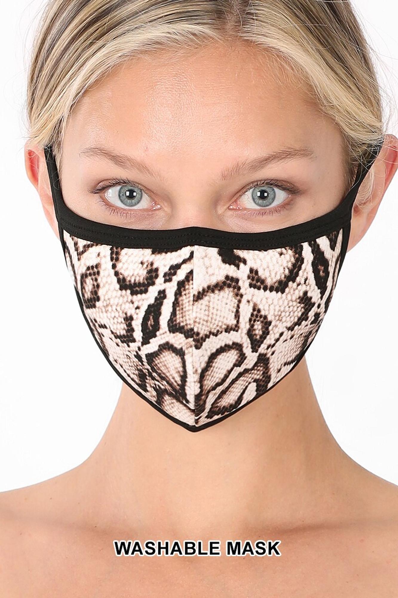 Snakeskin Face Mask - Imported