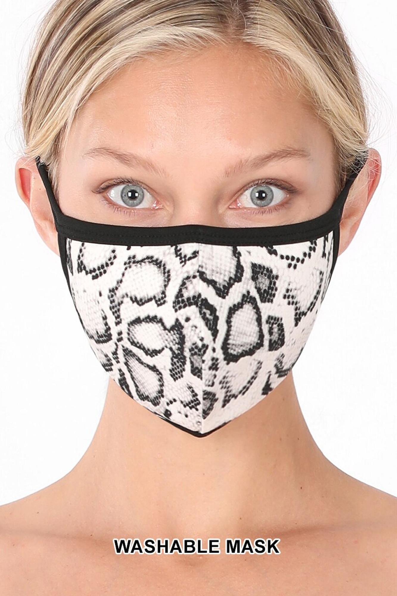 Snakeskin Face Mask - Imported