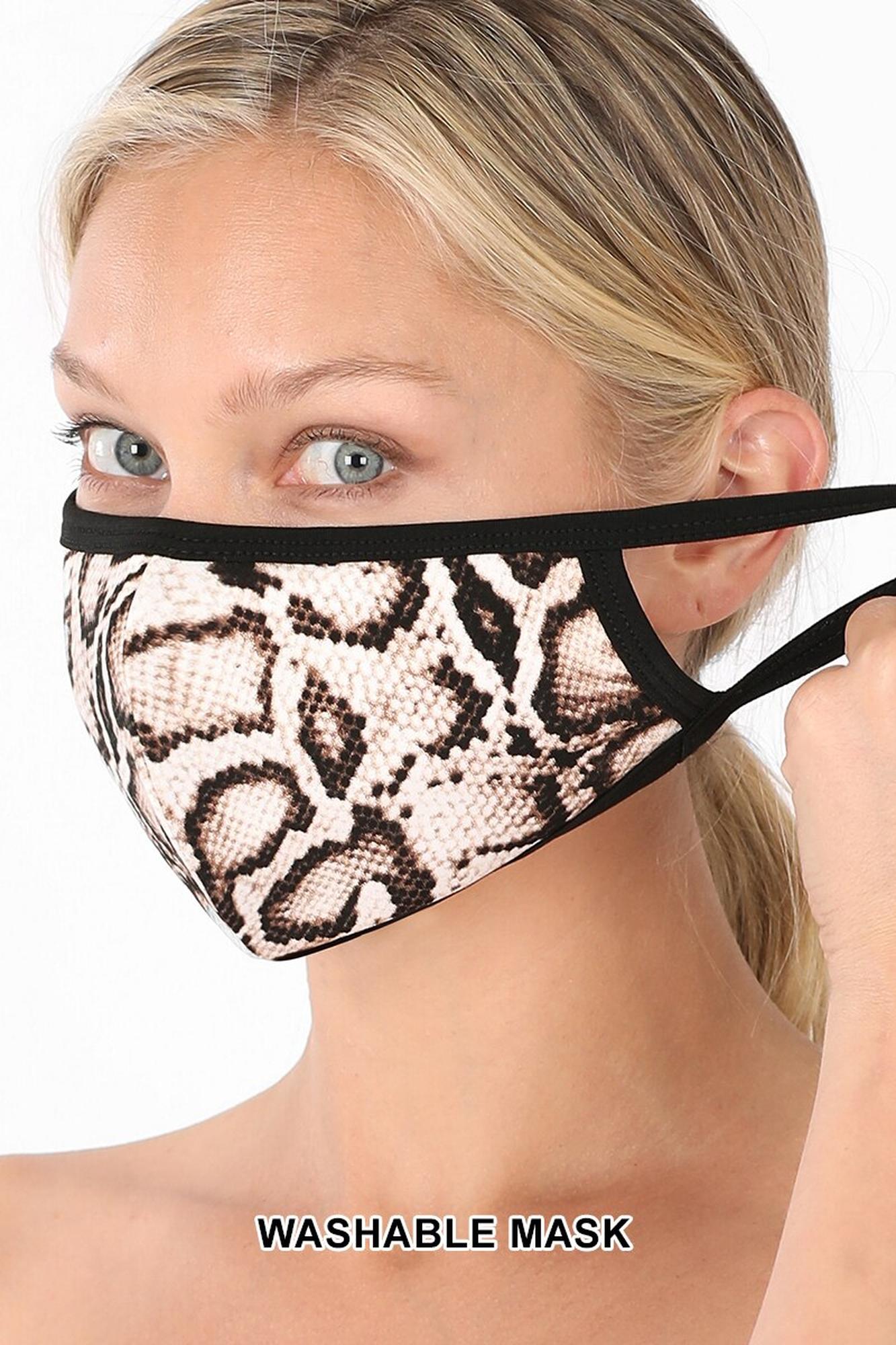 Snakeskin Face Mask - Imported