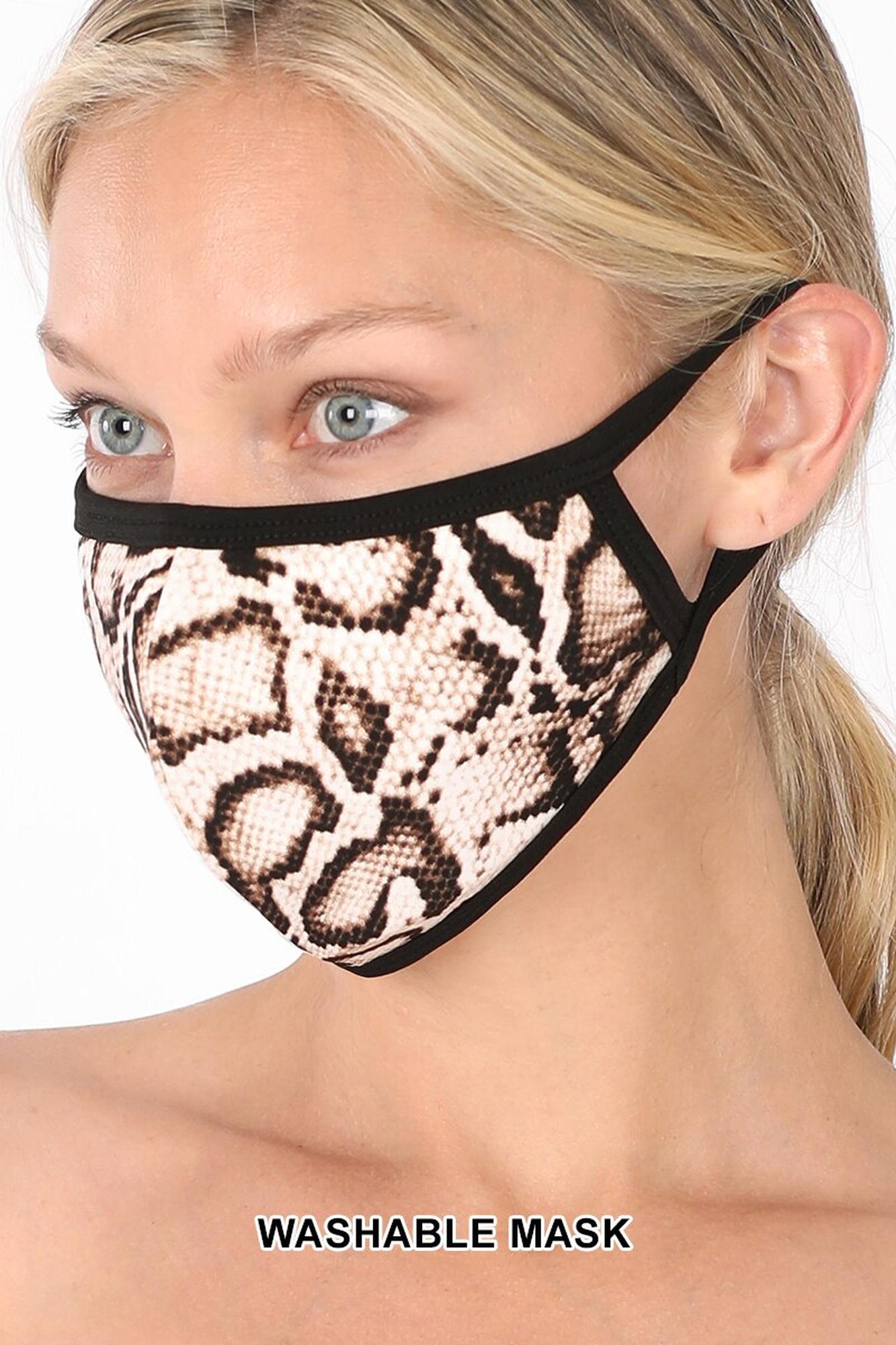 Snakeskin Face Mask - Imported