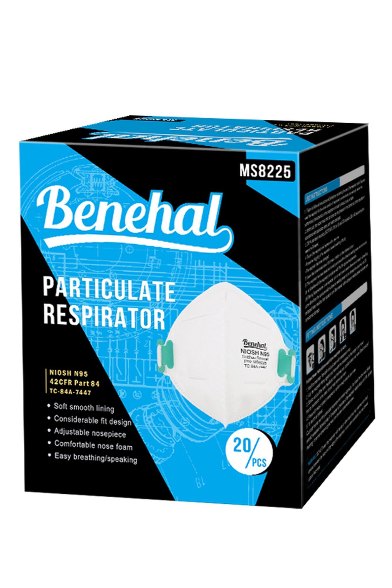 White NIOSH N95 Face Mask - USA Certified - 20 Pack